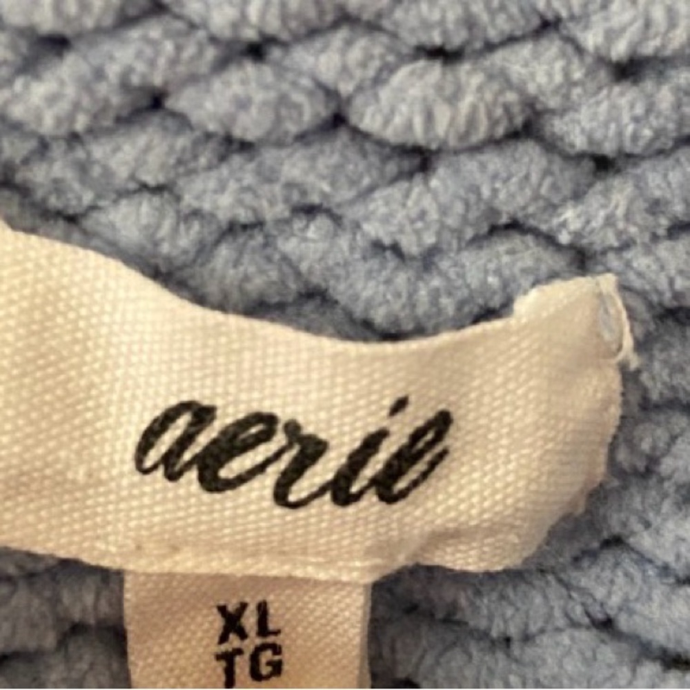 XL Aerie Oversized Chenille “Like Candy” Sweater in Soft Blue - Picture 10 of 16